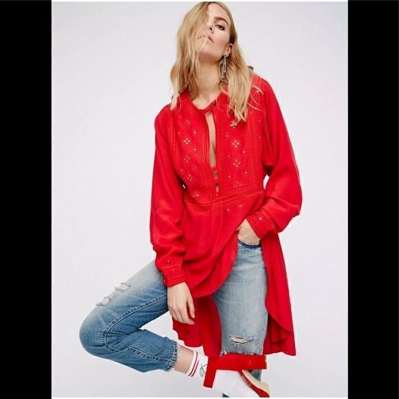 Free People Tops - Free People X New Romantics Cocktail Tunic Size S